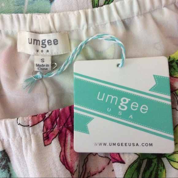 New Umgee Flutter Sleeve Floral Tunic Top Dress S - Picture 5 of 6